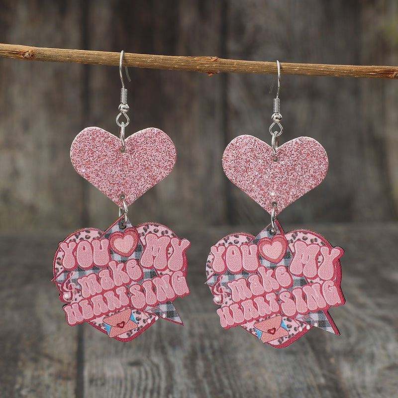 You Make My Heart Sing Dangle Earrings - Kittybear Krafts