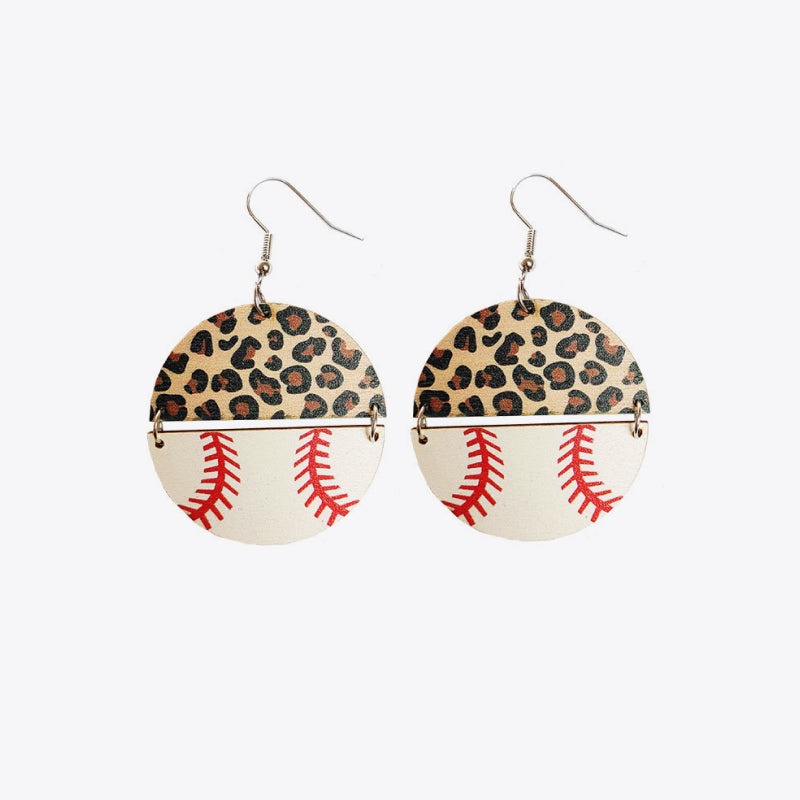 Sports Leopard Dangle Earrings - Kittybear Krafts