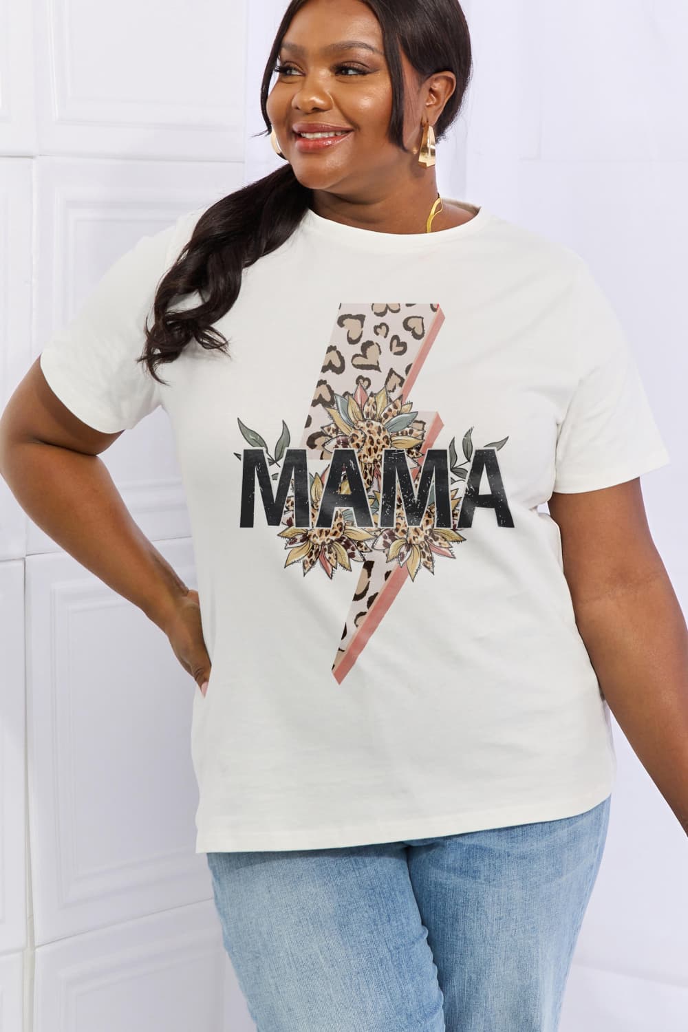 MAMA Lightning Graphic Cotton Tee - Kittybear Krafts