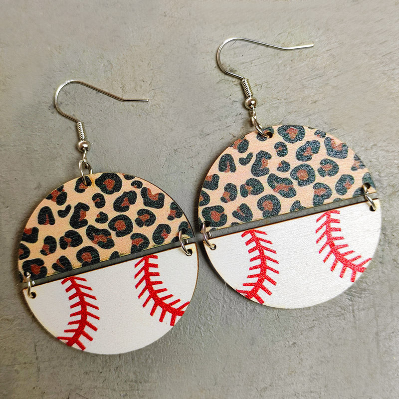 Sports Leopard Dangle Earrings - Kittybear Krafts