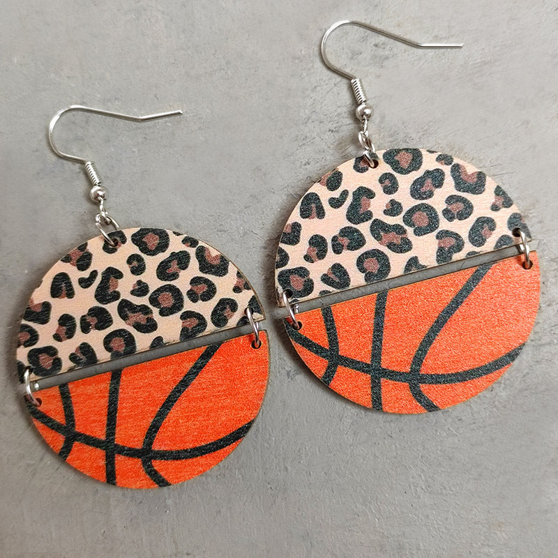 Sports Leopard Dangle Earrings - Kittybear Krafts