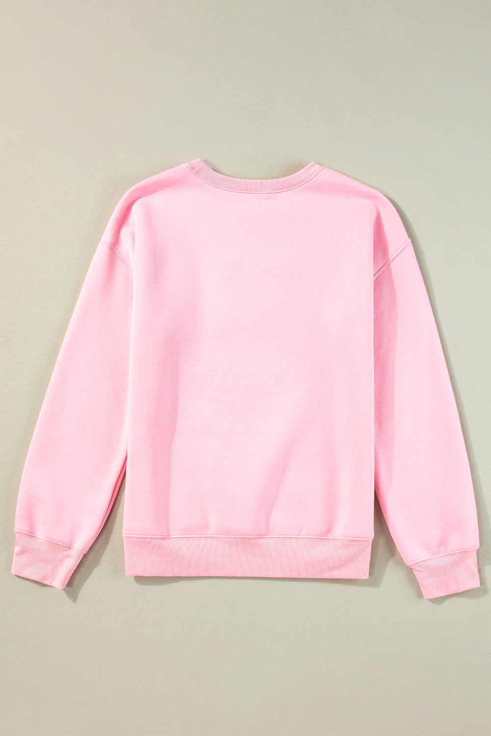 Pink LOVER Puff Print Drop Shoulder Pullover Sweatshirt Kittybear Krafts