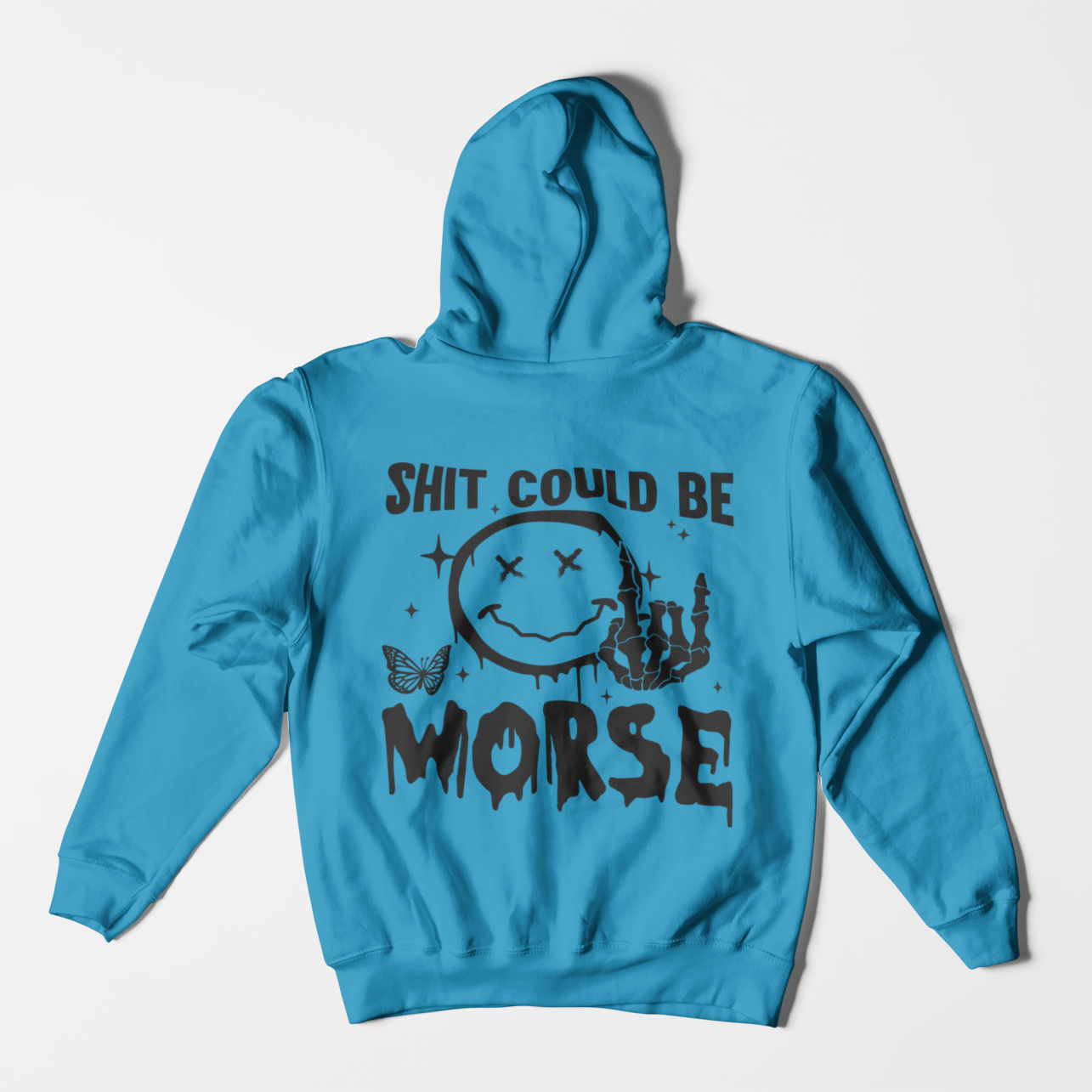 Could Be Worse Smile Face Graphic Hoodie