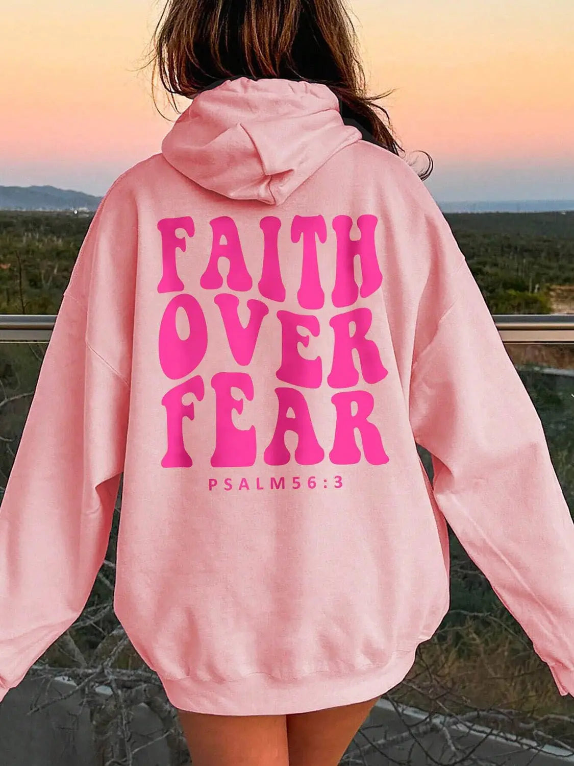 FAITH OVER FEAR Psalm 56:3 Graphic Hoodie - Kittybear Krafts