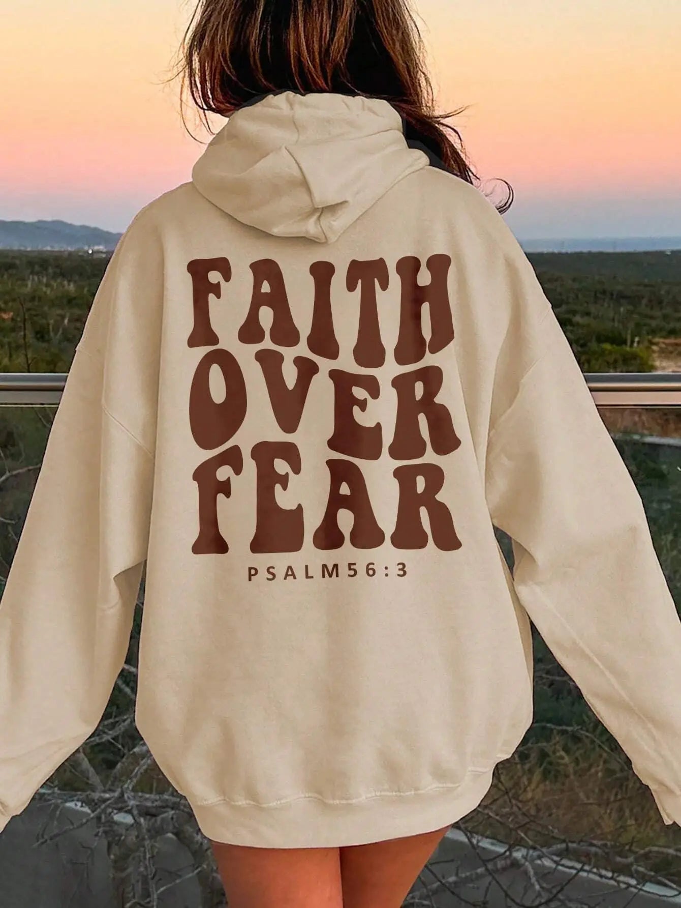 FAITH OVER FEAR Psalm 56:3 Graphic Hoodie - Kittybear Krafts