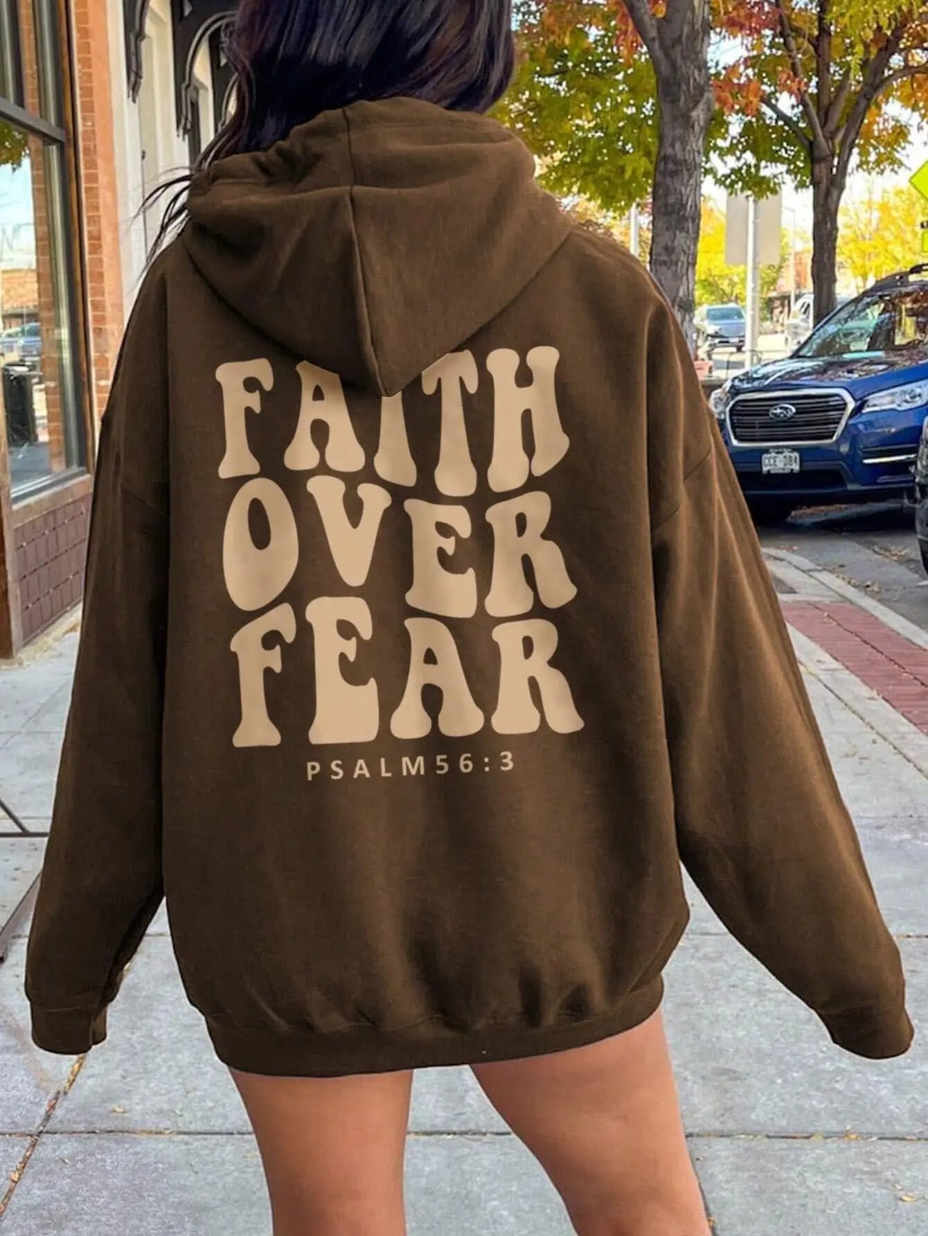 FAITH OVER FEAR Psalm 56:3 Graphic Hoodie - Kittybear Krafts