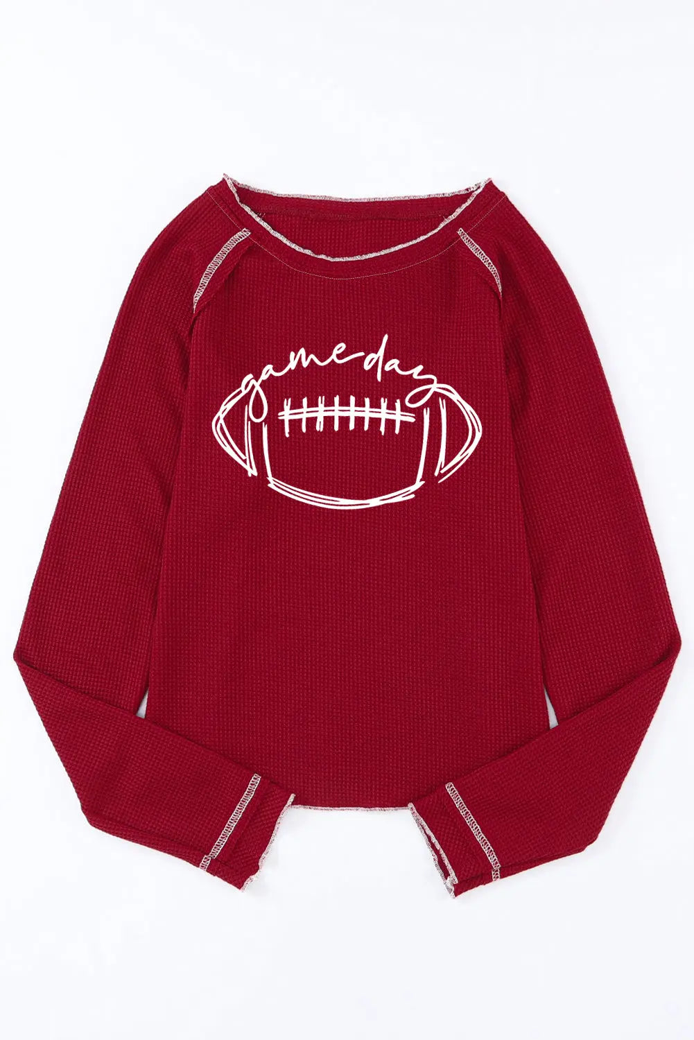 Football Round Neck Long Sleeve Sweat shirt - Kittybear Krafts