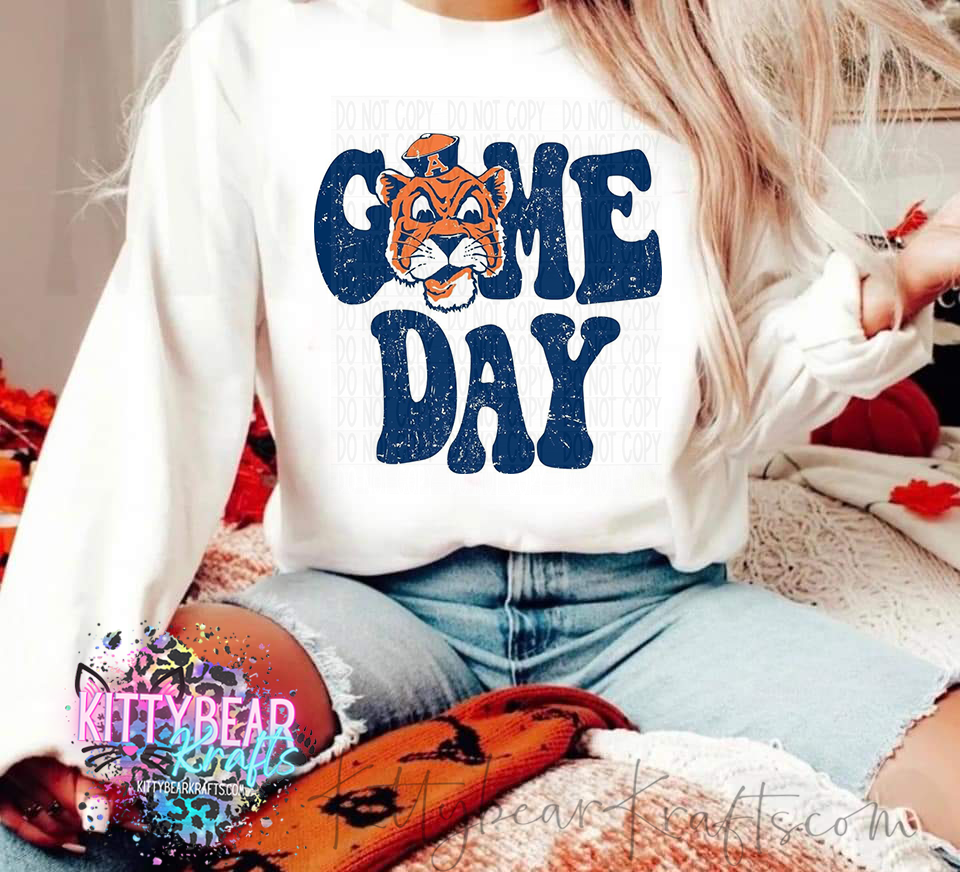 GAME DAY Auburn Football Crewneck Sweat shirt - Kittybear Krafts