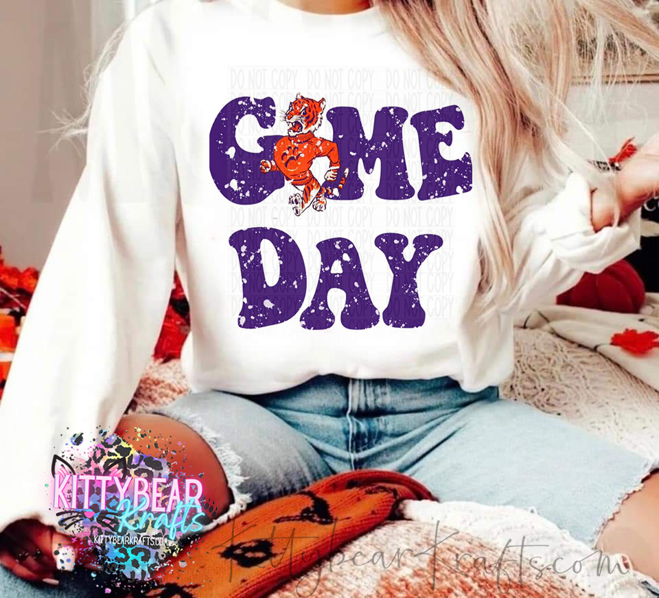 GAME DAY Louisiana Football Crewneck Sweat shirt - Kittybear Krafts