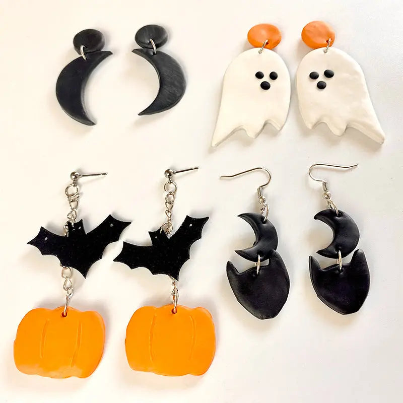 Halloween Theme Dangle Earrings - Kittybear Krafts