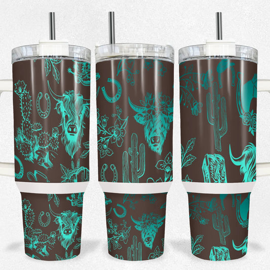 Highland Cow Cowboy/Cowgirl 40oz Tumbler