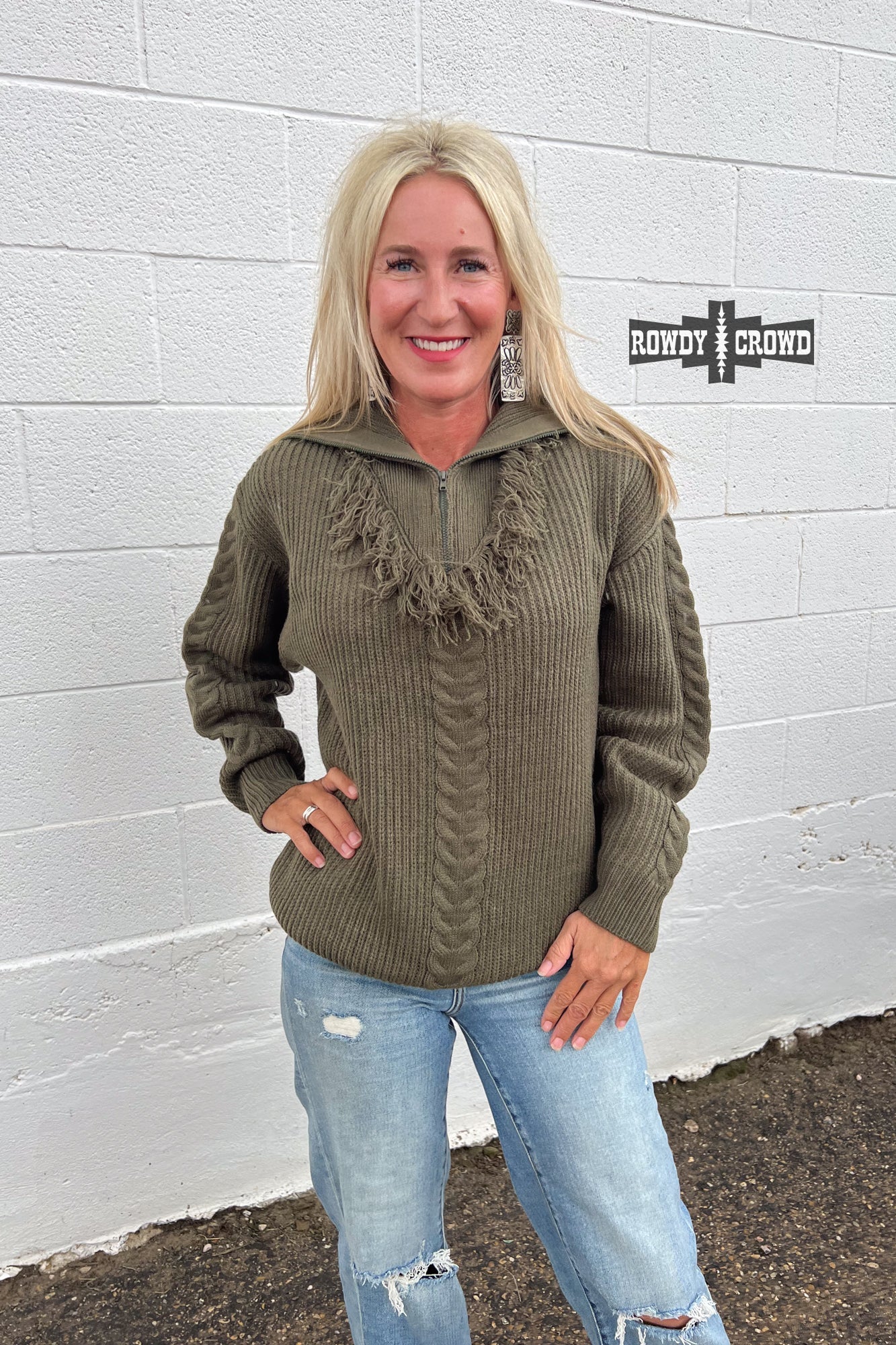 Cypress Olive Green Western Pullover Jacket