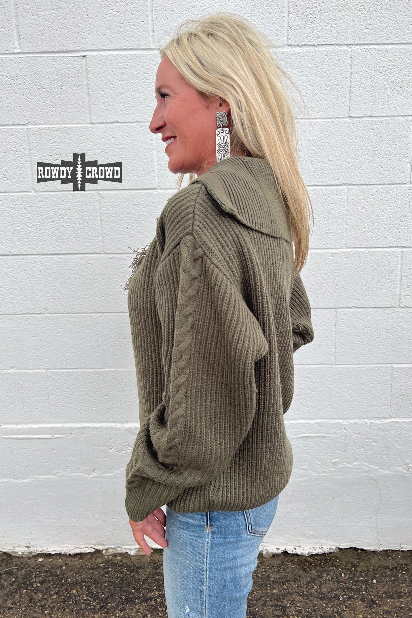 Cypress Olive Green Western Pullover Jacket