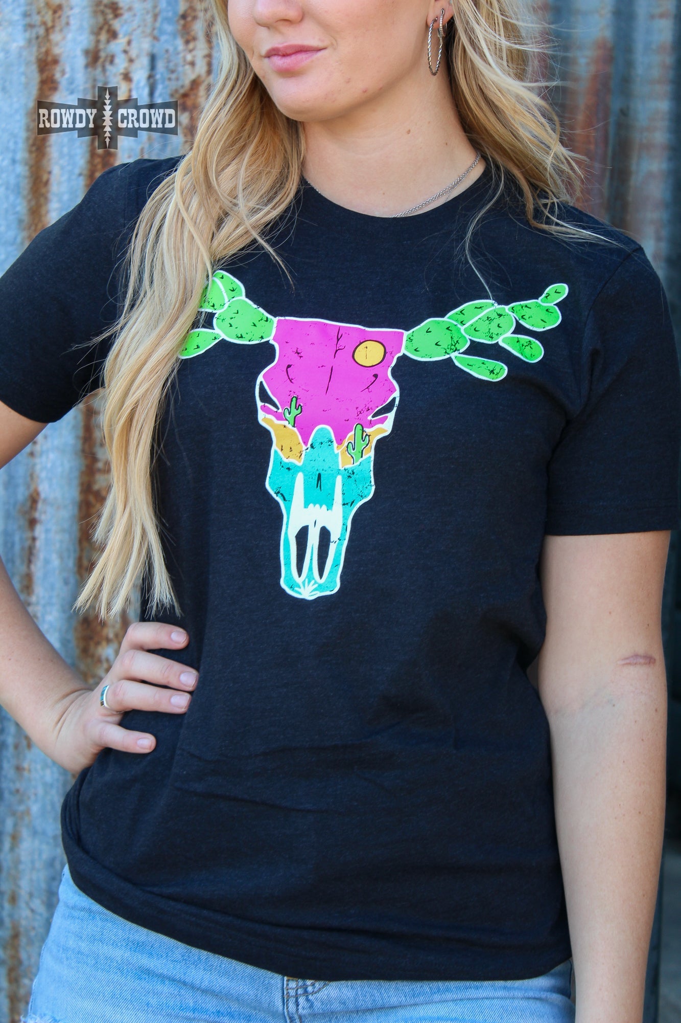 Prickly Skull Western T-shirt