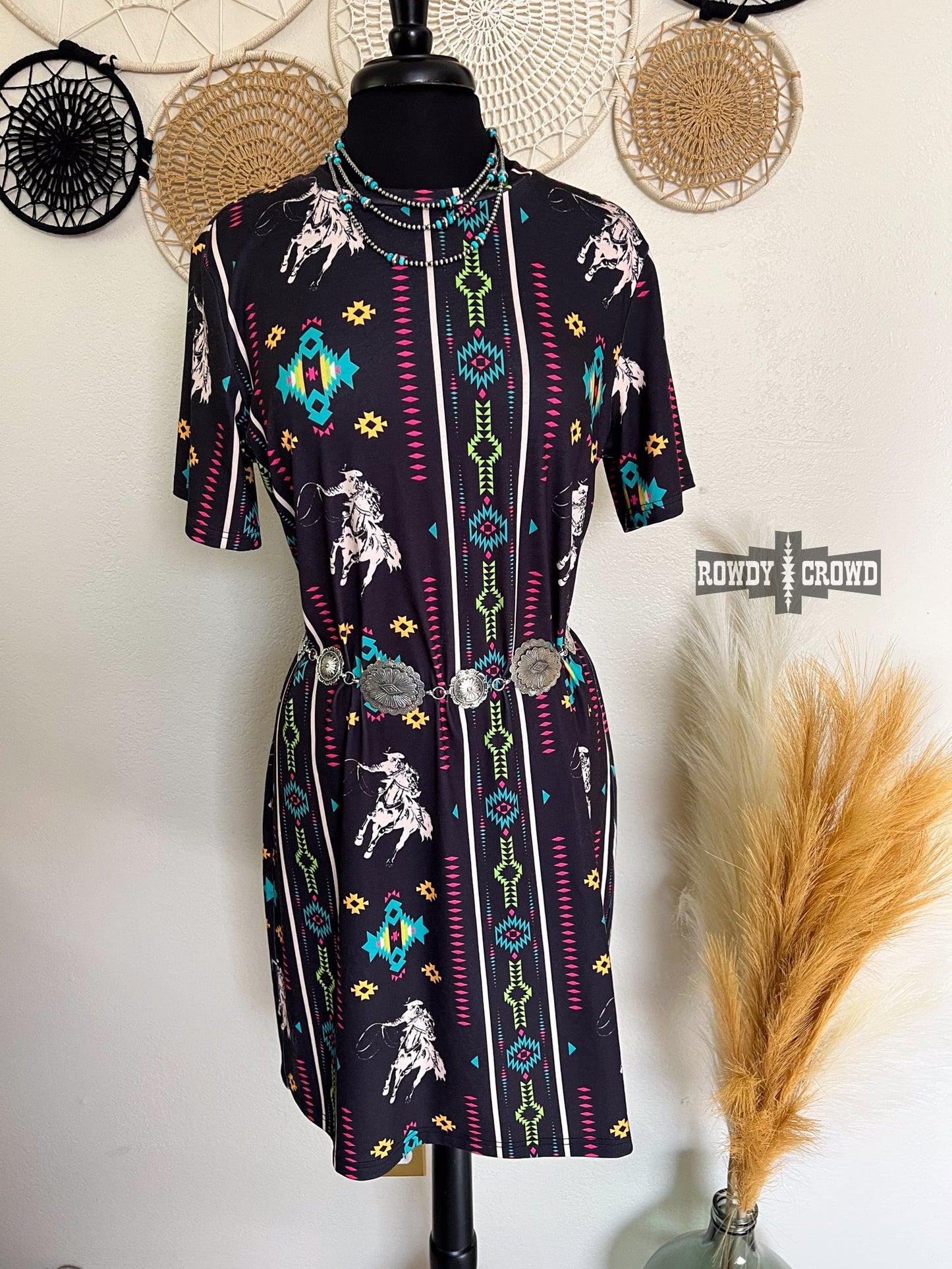 Rope & Ride Western Aztec Dress