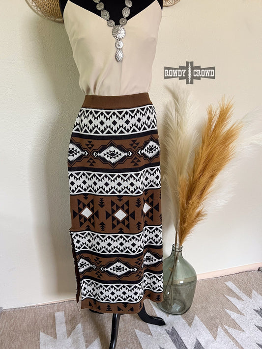 Sandstone Western Aztec Print Skirt