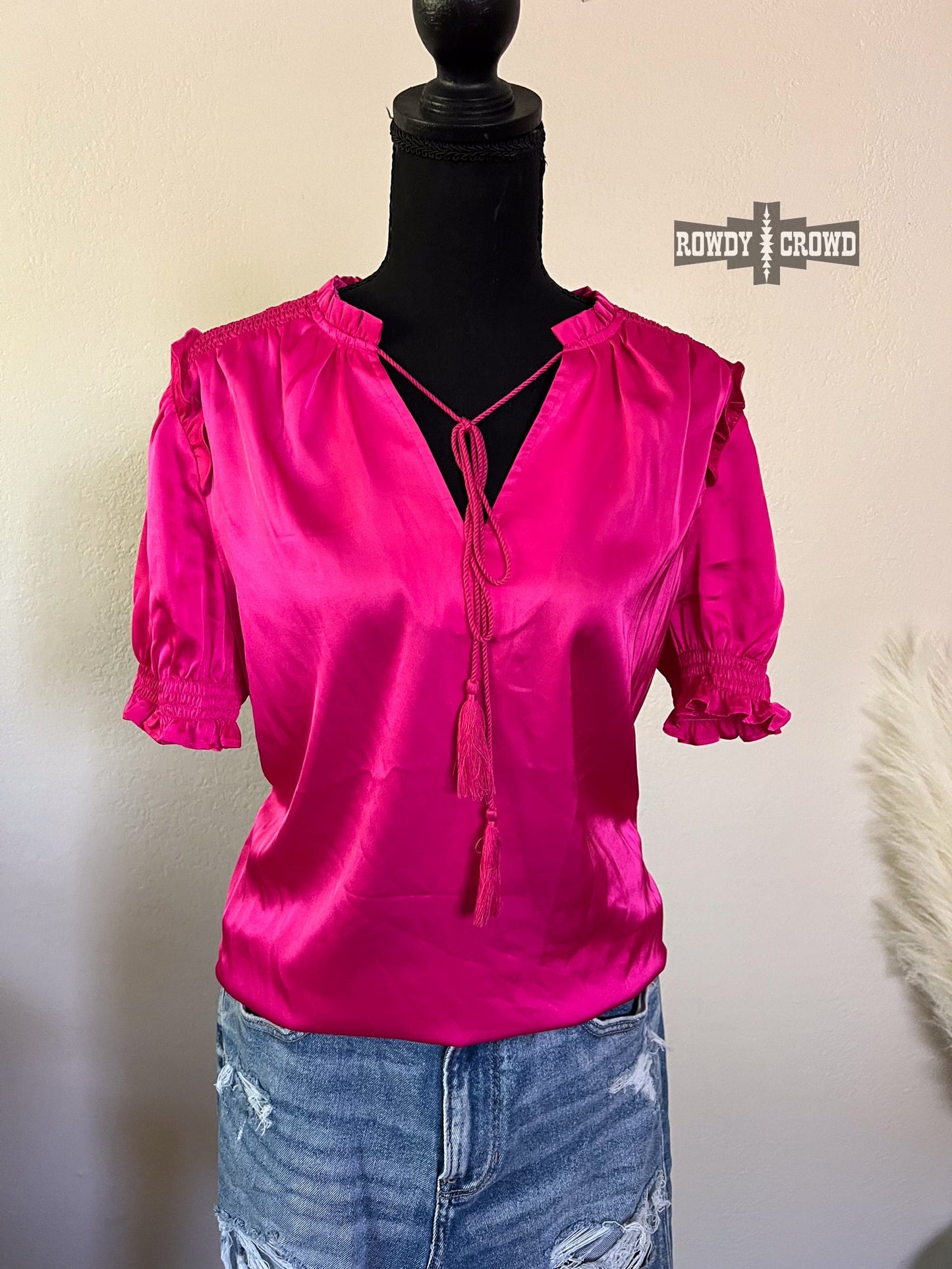 Bombshell Pink Western Blouse