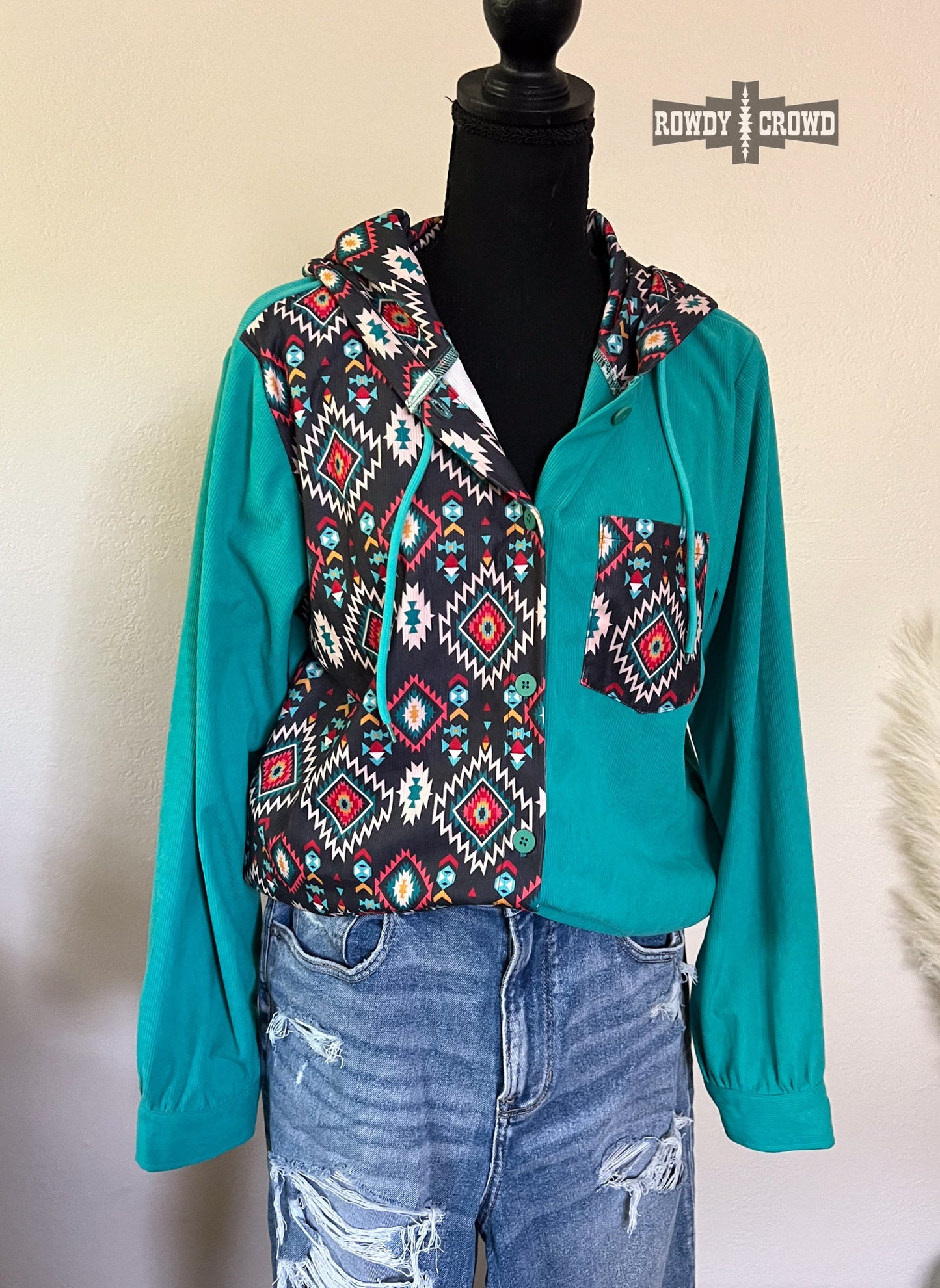 Gaucho Western Turquoise Shacket