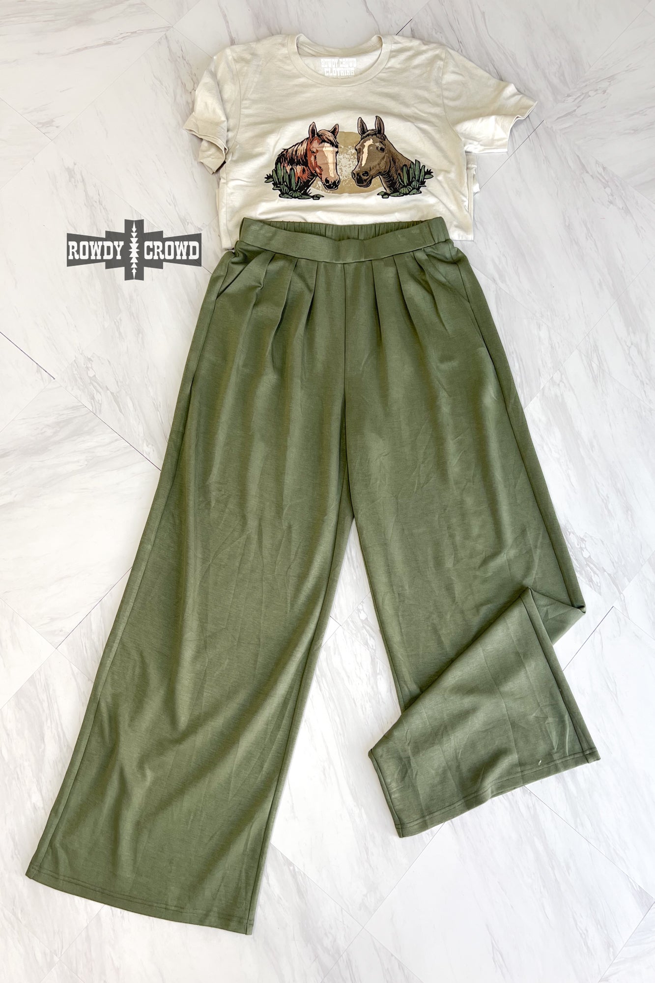 Texline Olive Western Trousers Pants