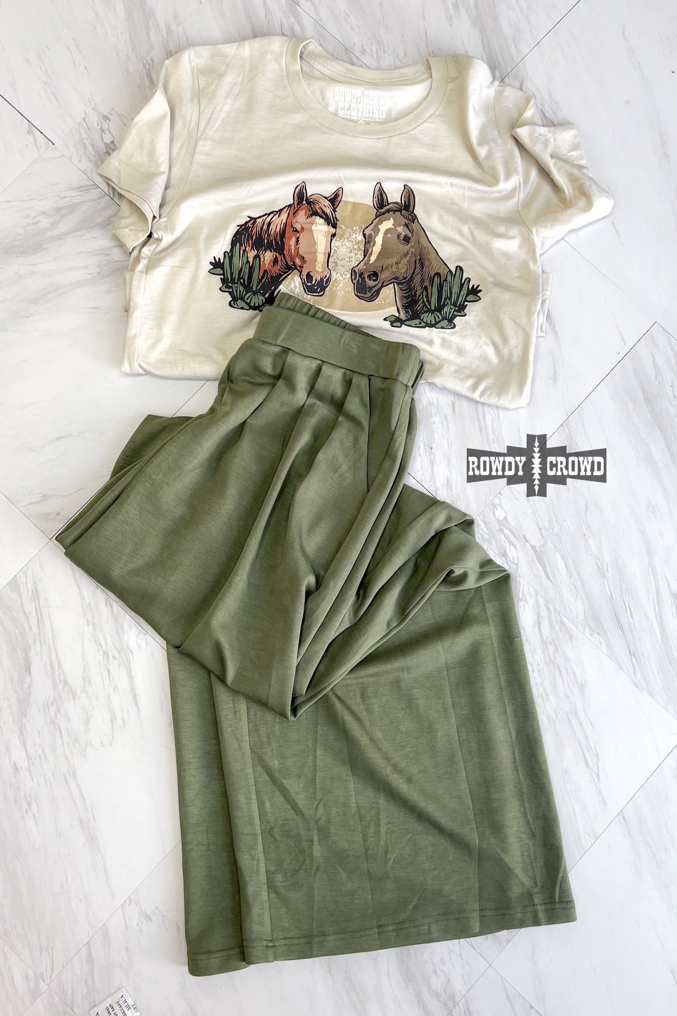 Texline Olive Western Trousers Pants