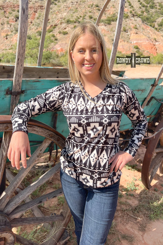 Blaze Long Sleeve Western Blouse