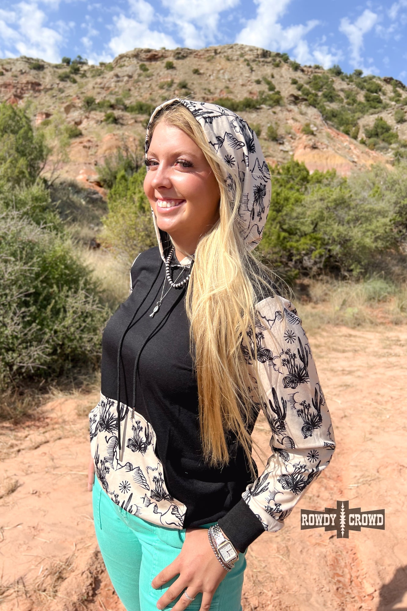 Cactus Plains Western Hoodie