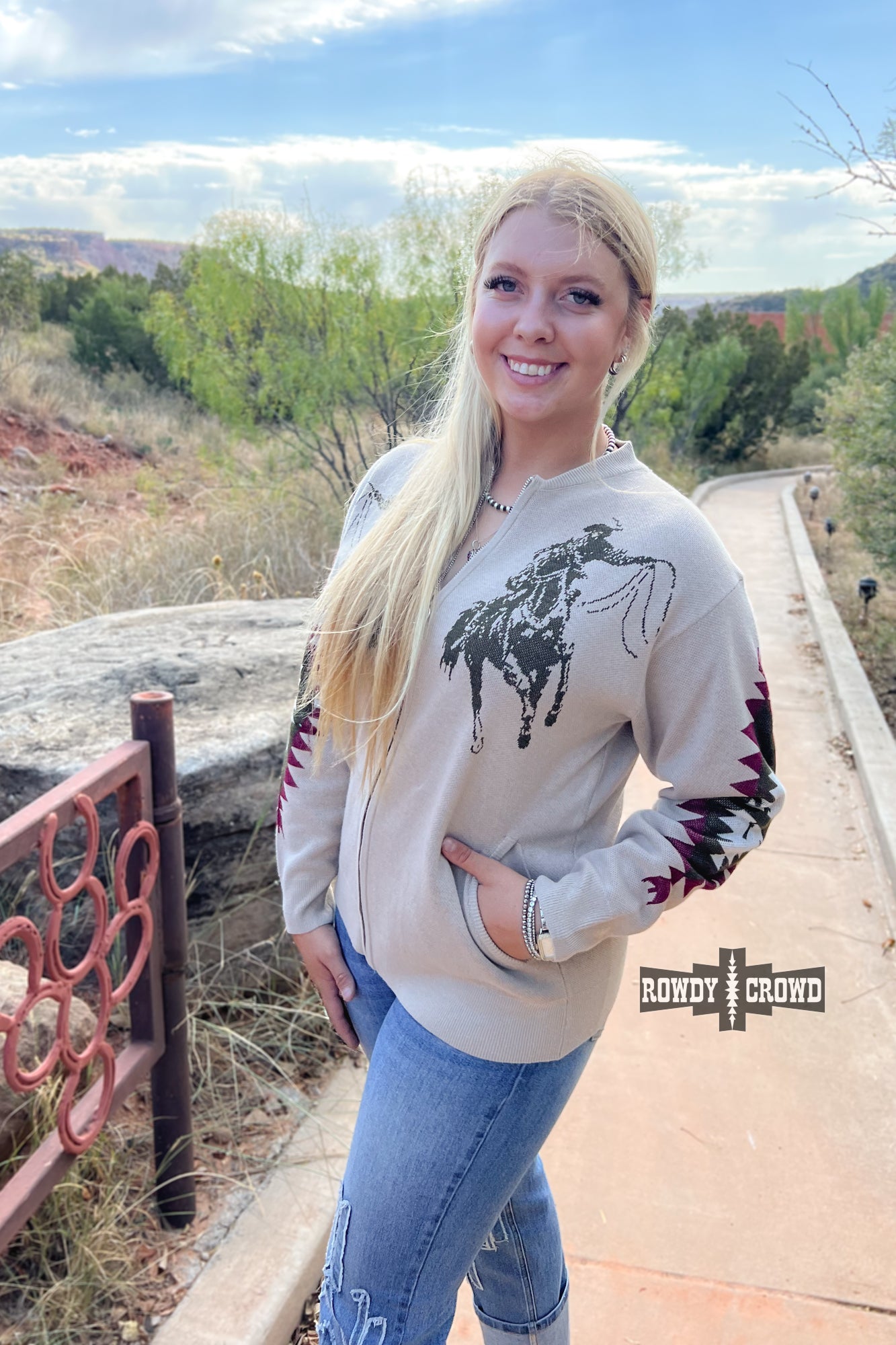 Rope the Moon Western Zip Up Jacket