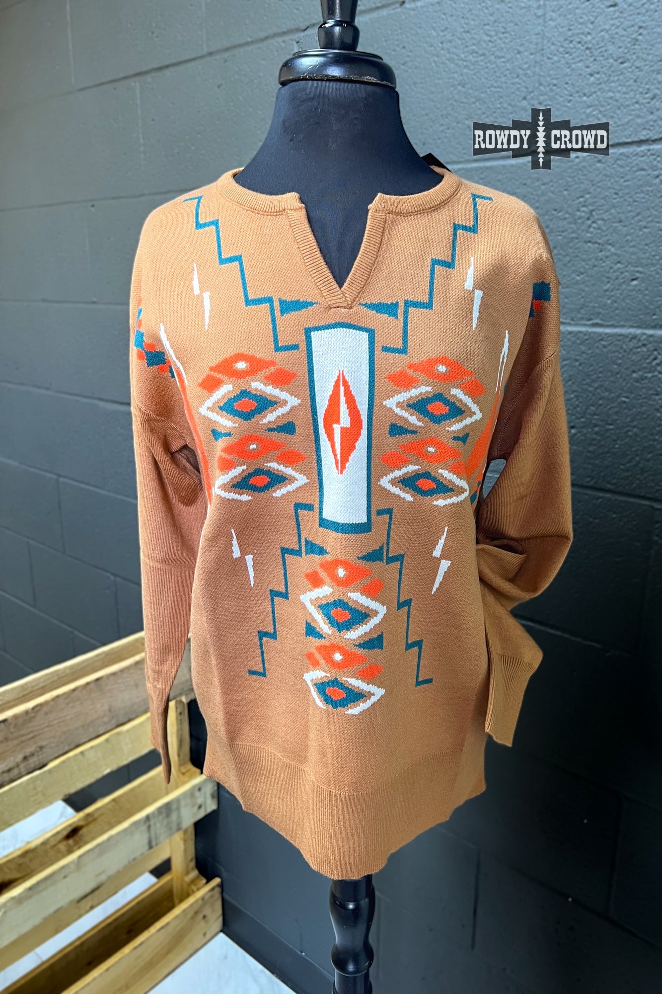 Stanton Western Aztec Print Sweater