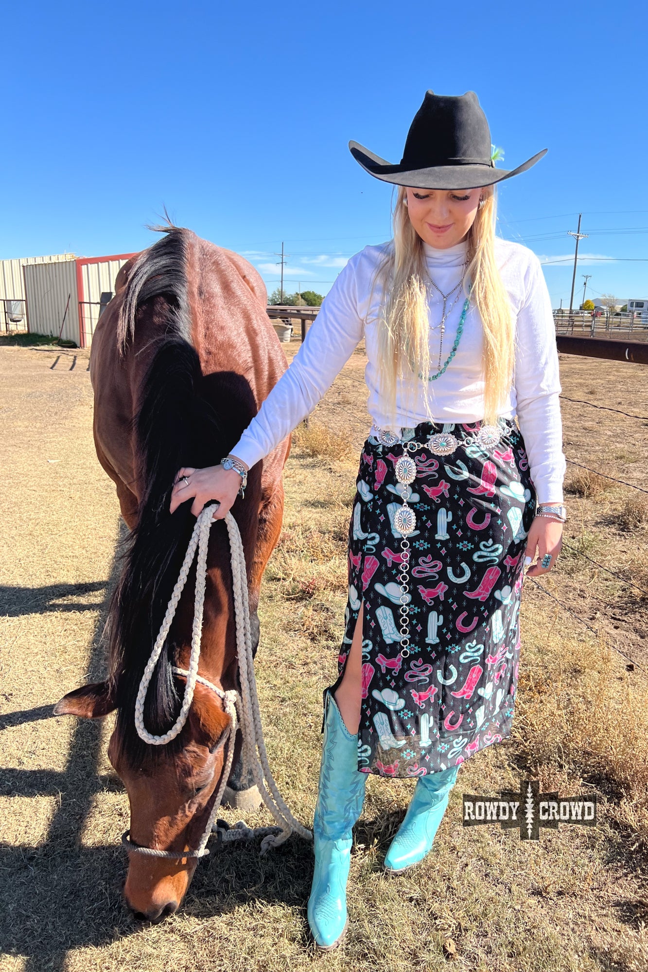 Western Sky Western Print Skirt