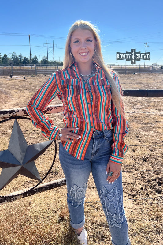 Sturgill Serape Western Button Up Blouse