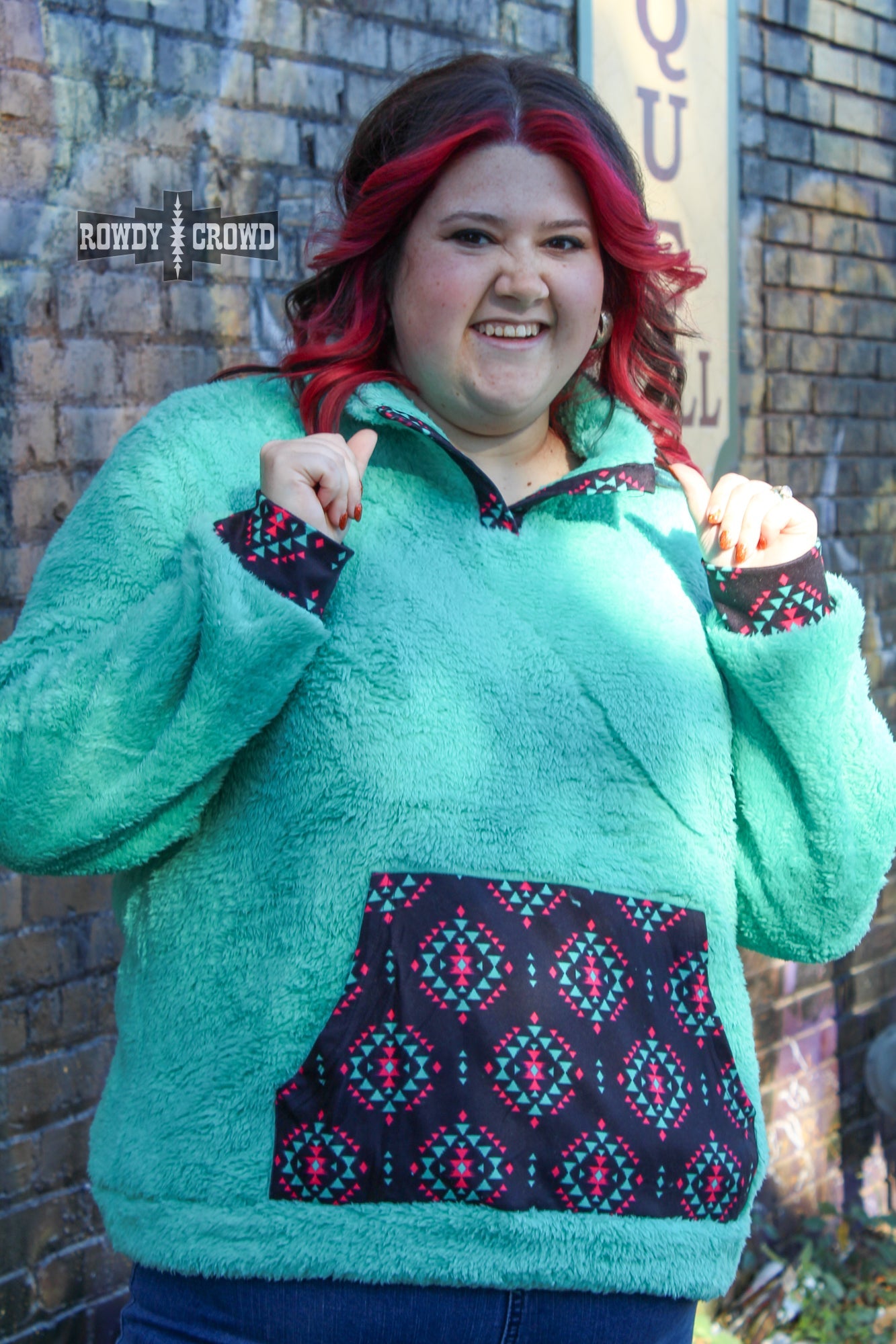 Pagosa Springs Turquoise Western Pullover Jacket