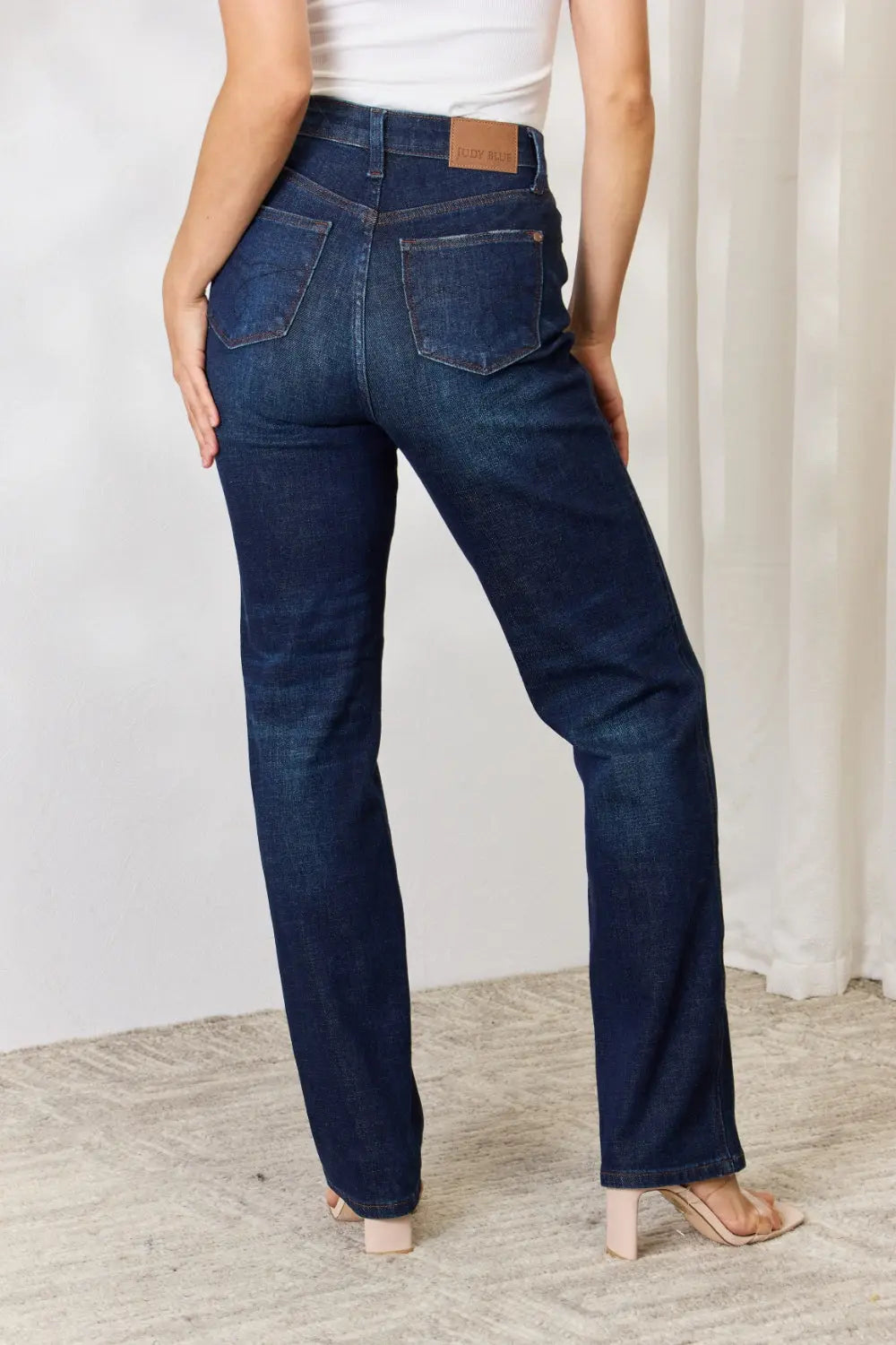 Judy Blue Full Size Button-Fly Straight Jeans - Kittybear Krafts