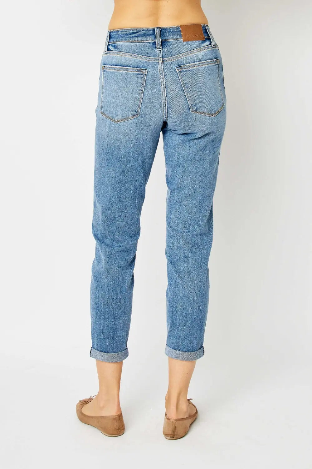 Judy Blue Full Size Cuffed Hem Slim Jeans - Kittybear Krafts