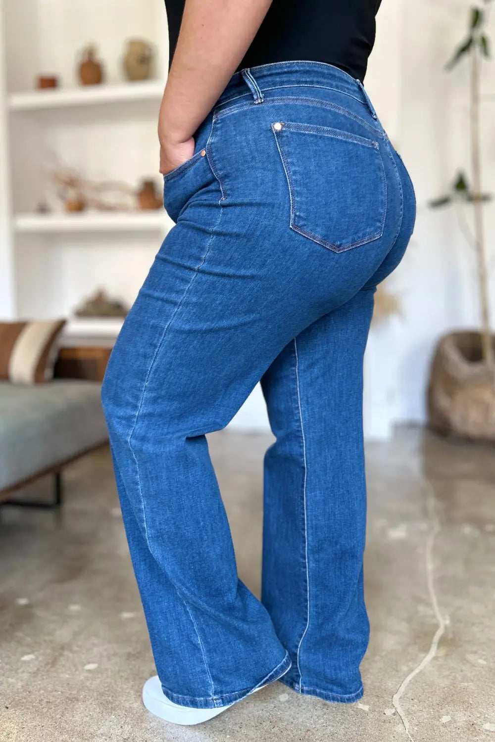 Judy Blue Full Size High Rise Straight Jeans - Kittybear Krafts