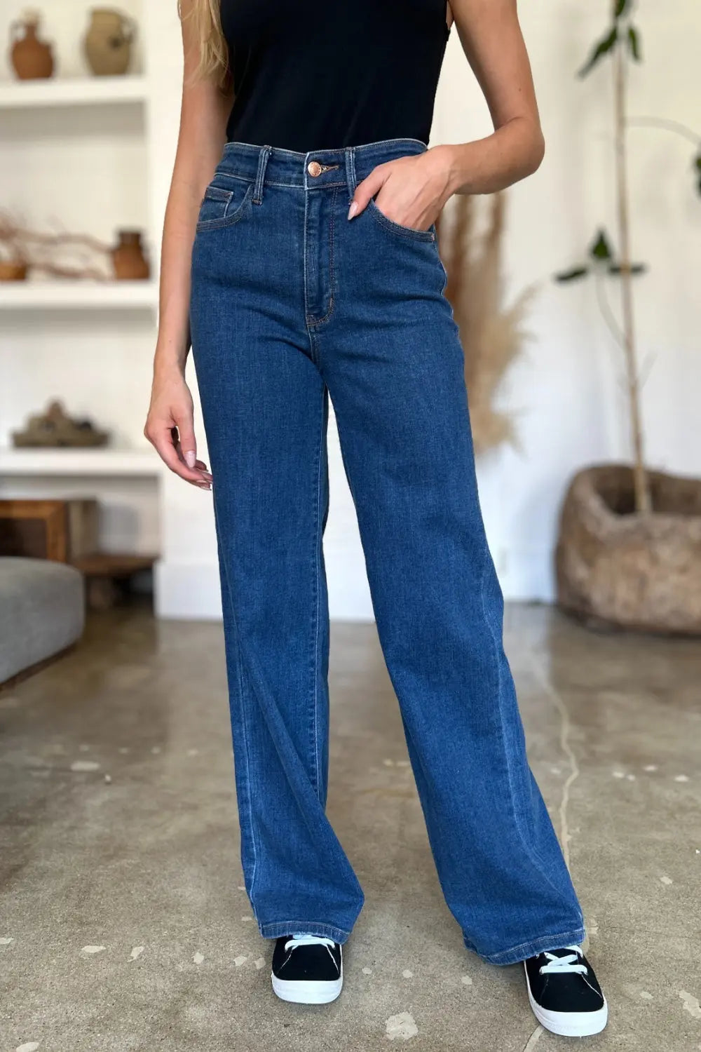 Judy Blue Full Size High Rise Straight Jeans - Kittybear Krafts