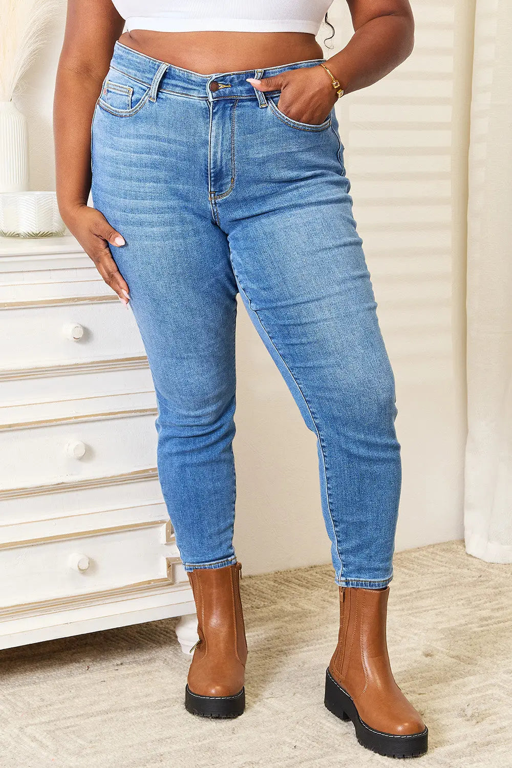 Judy Blue Full Size High Waist Skinny Jeans - Kittybear Krafts