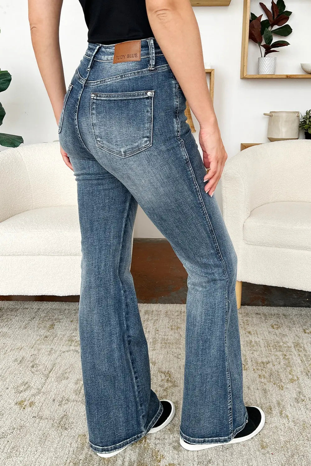 Judy Blue Full Size High Waist Tummy Control Flare Jeans - Kittybear Krafts