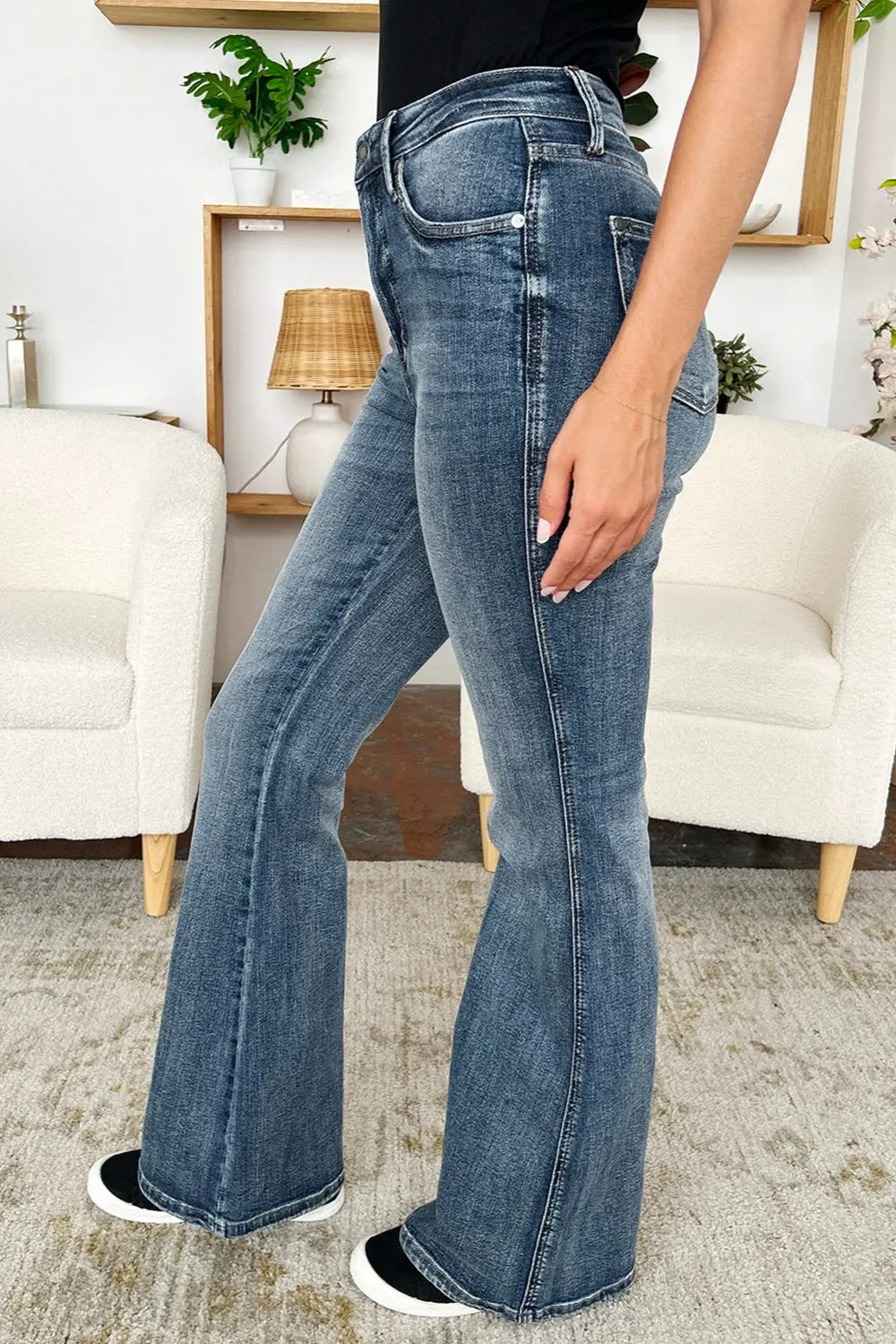 Judy Blue Full Size High Waist Tummy Control Flare Jeans - Kittybear Krafts