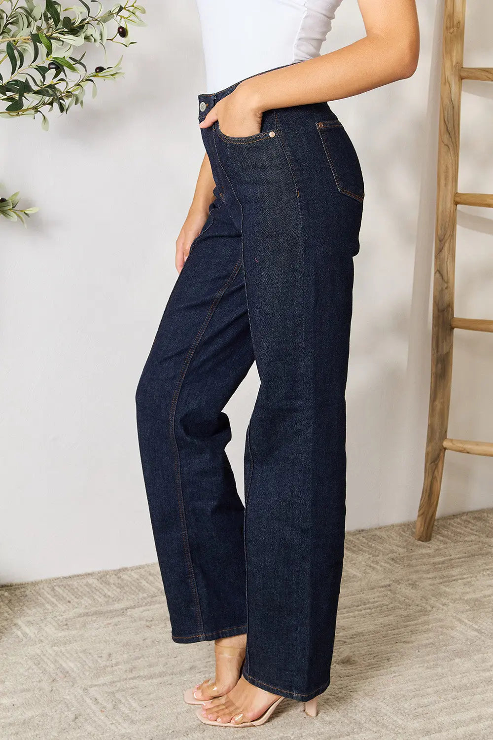 Judy Blue Full Size High Waist Wide Leg Jeans - Kittybear Krafts