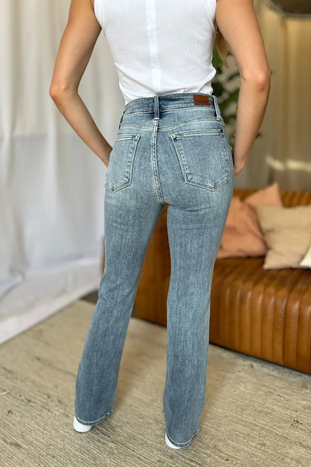 Judy Blue Full Size Medium Rise Bootcut Jeans - Kittybear Krafts