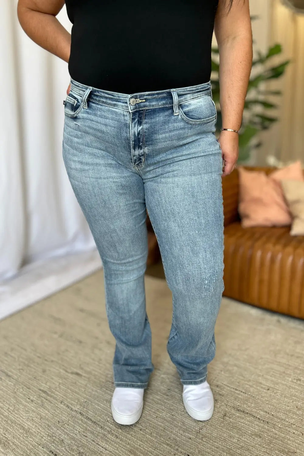 Judy Blue Full Size Medium Rise Bootcut Jeans - Kittybear Krafts