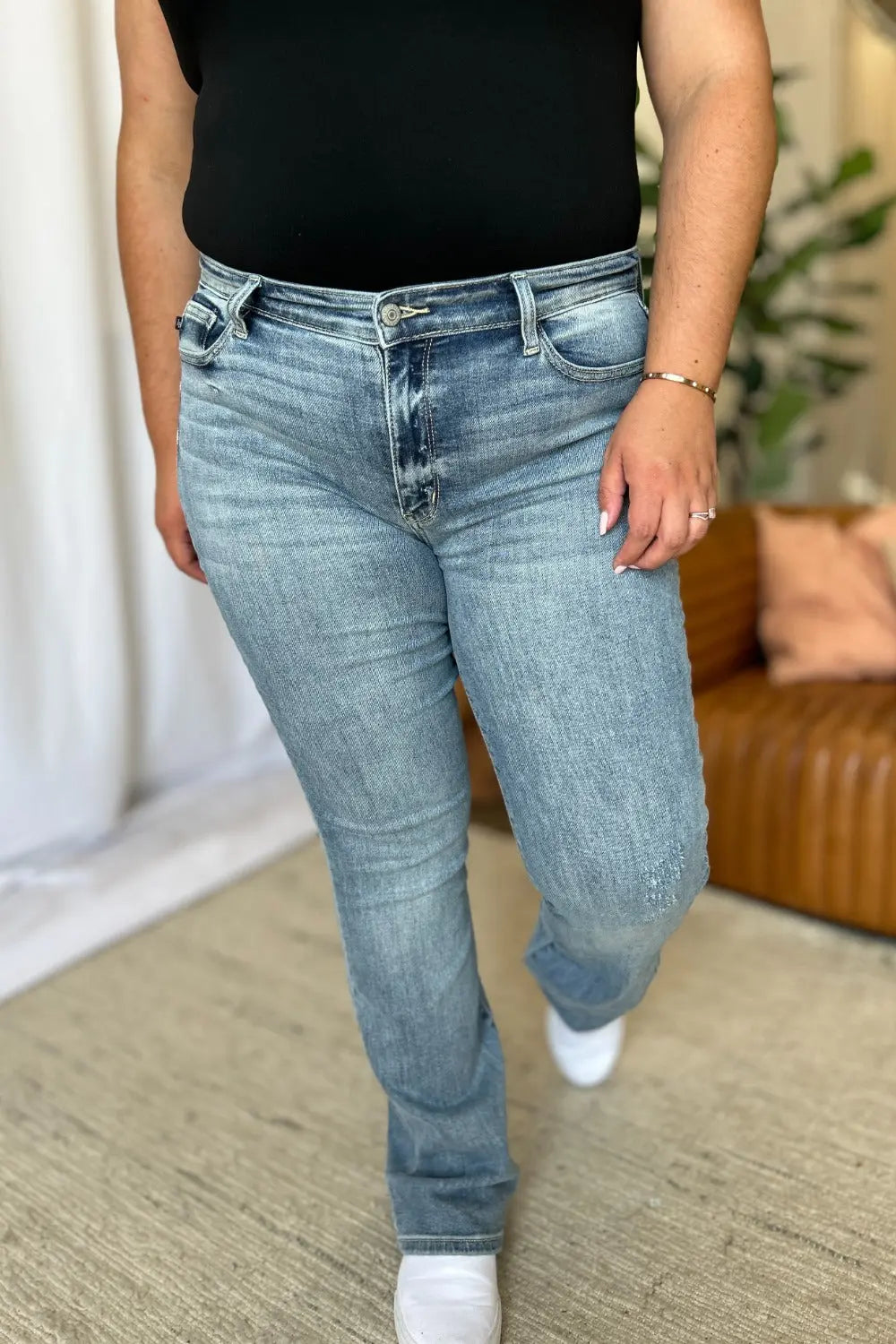 Judy Blue Full Size Medium Rise Bootcut Jeans - Kittybear Krafts