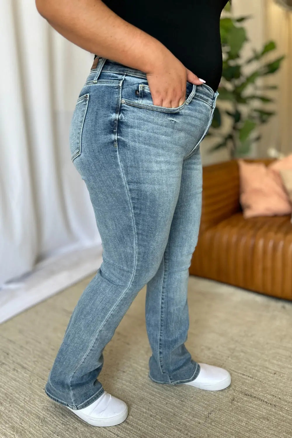 Judy Blue Full Size Medium Rise Bootcut Jeans - Kittybear Krafts