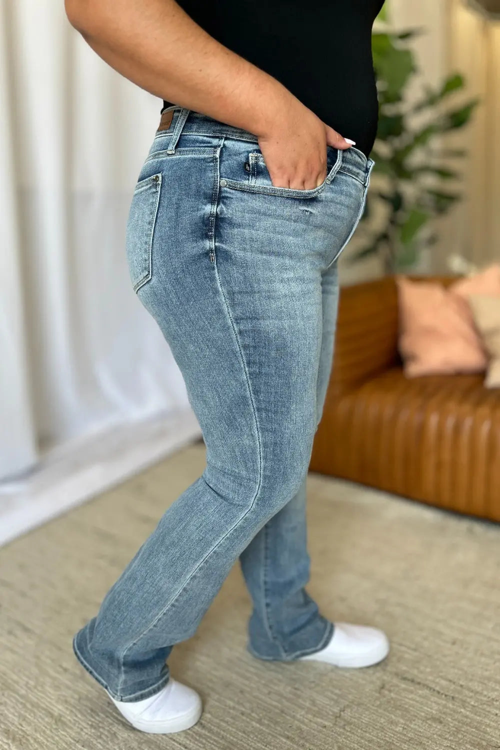 Judy Blue Full Size Medium Rise Bootcut Jeans - Kittybear Krafts