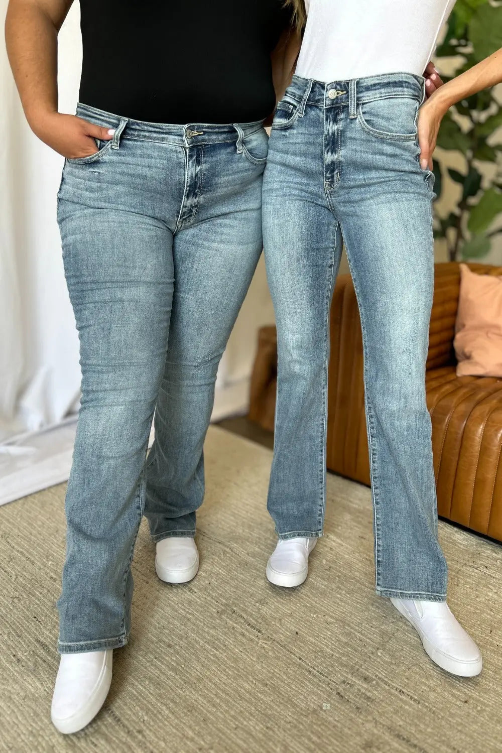 Judy Blue Full Size Medium Rise Bootcut Jeans - Kittybear Krafts