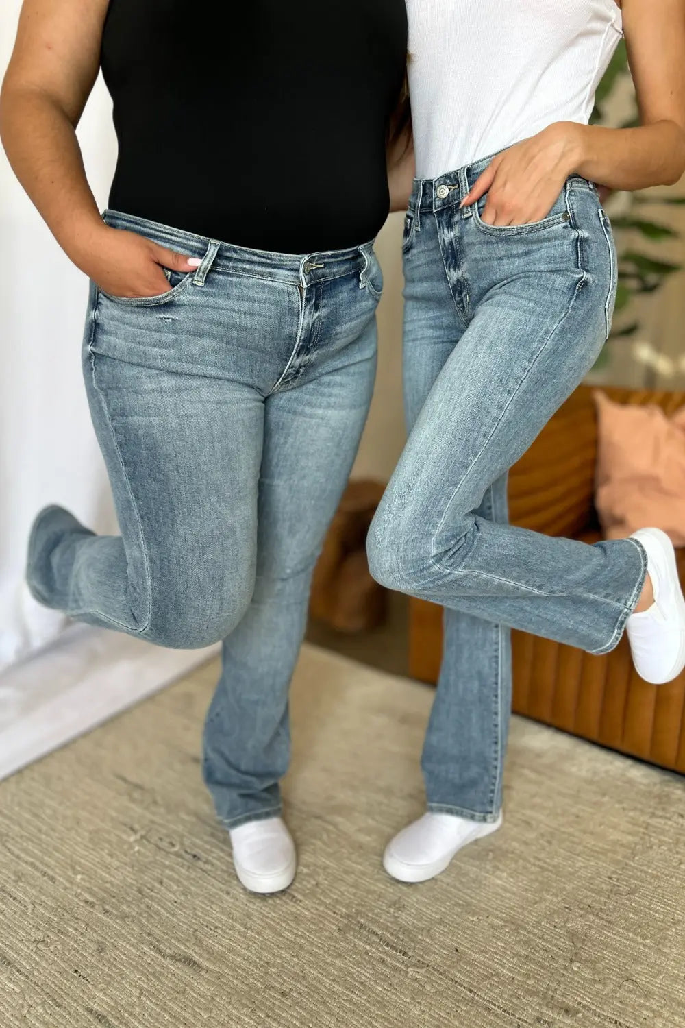 Judy Blue Full Size Medium Rise Bootcut Jeans - Kittybear Krafts