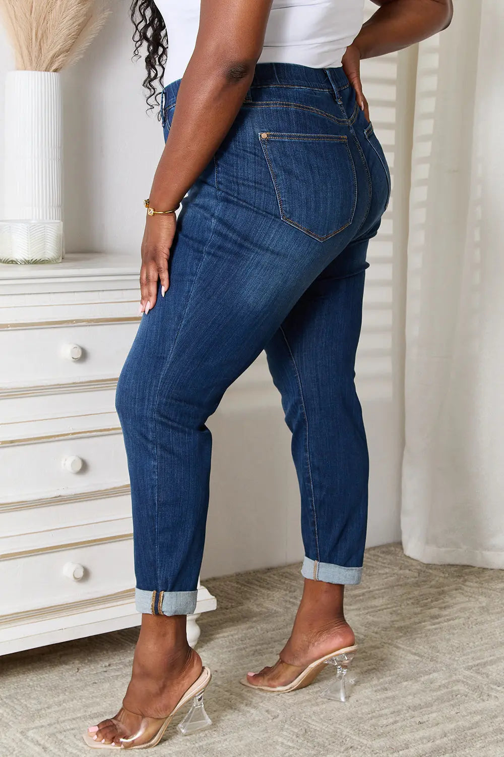 Judy Blue Full Size Skinny Cropped Jeans Trendsi