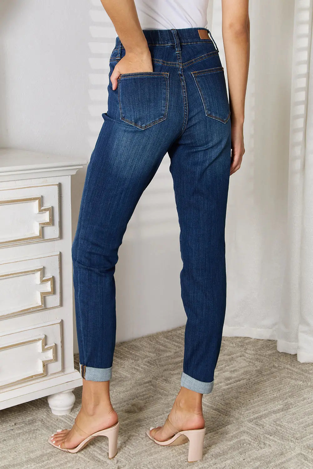 Judy Blue Full Size Skinny Cropped Jeans Trendsi