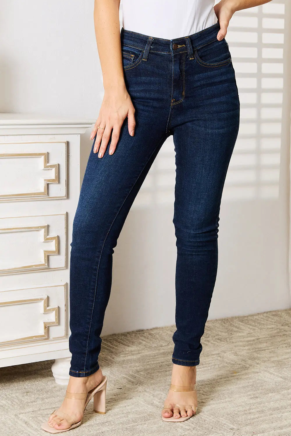 Judy Blue Full Size Skinny Jeans with Pockets Trendsi