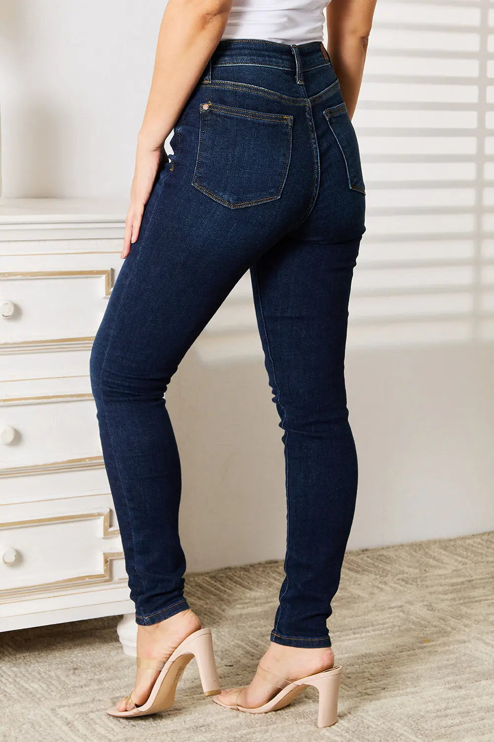 Judy Blue Full Size Skinny Jeans with Pockets Trendsi